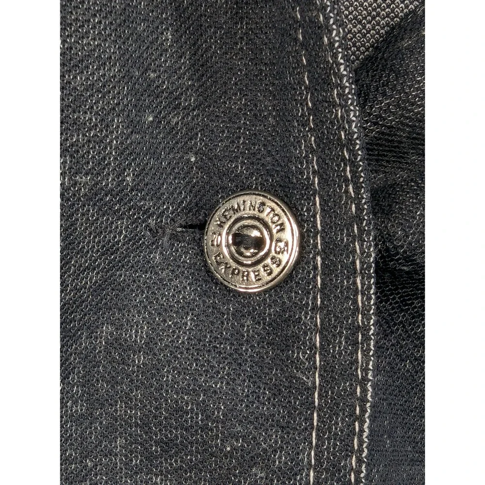 Donovan-Galvani of Dallas Vintage Dark Wash Denim Blazer Contrast Stitch Blue M
